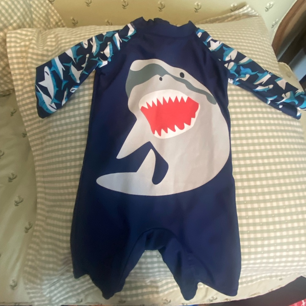 Shark Print Baby Swimsuit
